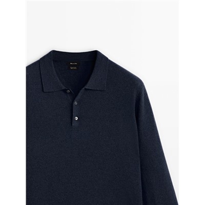 Jersey polo punto mezcla lana