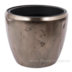 Кашпо полистоун Nobilis Marco "Pa-silverbrown Round", D49хH42 см с тех.горшком