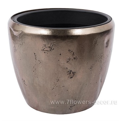 Кашпо полистоун Nobilis Marco "Pa-silverbrown Round", D49хH42 см с тех.горшком