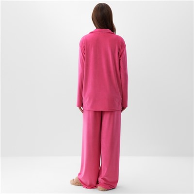 Костюм женский (рубашка и брюки) KAFTAN Plushy р. 52-54, фуксия