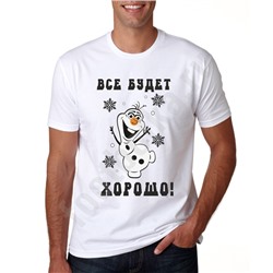 Футболка "Все будет хорошо" снеговик