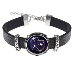 BSK2-0315 Кожаный браслет Знаки Зодиака - Рак