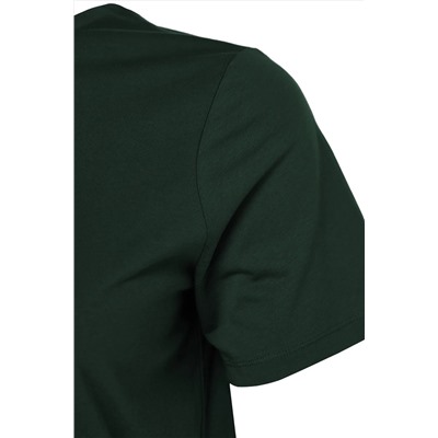 Emerald Green обычная подгонка базовая велосипедная воротника 100 %хлопковое вязание крупноразмерного футболка TBBSS22TS0733