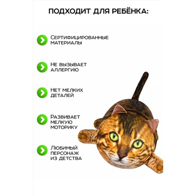 Игрушка-антистресс Кот Рыжик