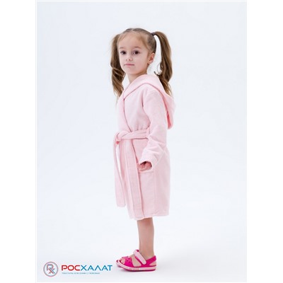 Детский махровый халат с капюшоном розовый МЗ-04 (7)