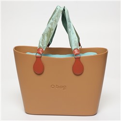 Bolso O bag urban - marrón claro y celeste
