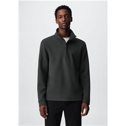 Sudadera cuello cremallera transpirable -  Hombre | MANGO OUTLET España
