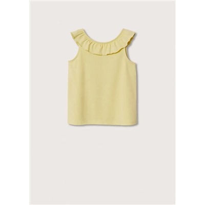 Camiseta algodón volante -  Niña | MANGO OUTLET España