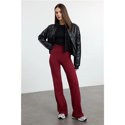Bordeaux Wide Leg/испанская PACA High Taiste Interlok Гибкие вязаные штаны Twoaw25pl00006