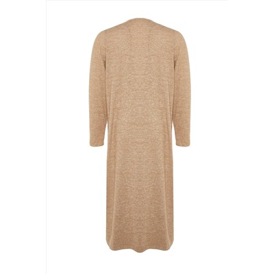 Beige Yumoş Cardigan-Elbise вязание 2 куска большого размера платье tbbaw23ah00004