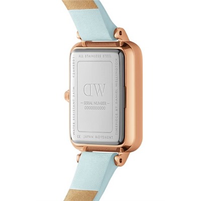 Reloj de cuarzo de piel, nácar y chapado en oro rosa - Celeste