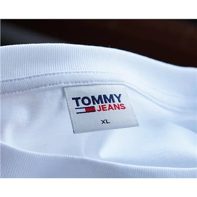 Tomm*y Jean*s мужская футболка с вышитым логотипом бренда, экспорт