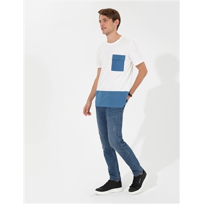 Ekru Slim Fit Printed Bike Bike T -For