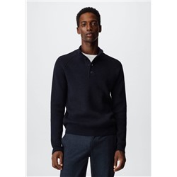 Jersey cuello abotonado -  Hombre | MANGO OUTLET España