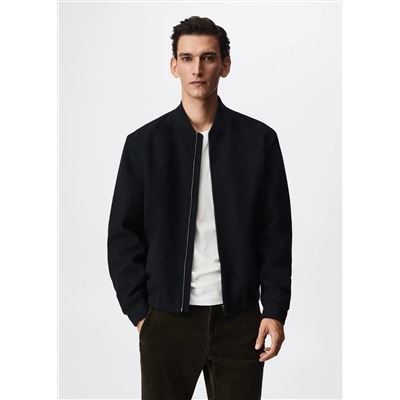 Chaqueta bomber lana reciclada -  Hombre | MANGO OUTLET España