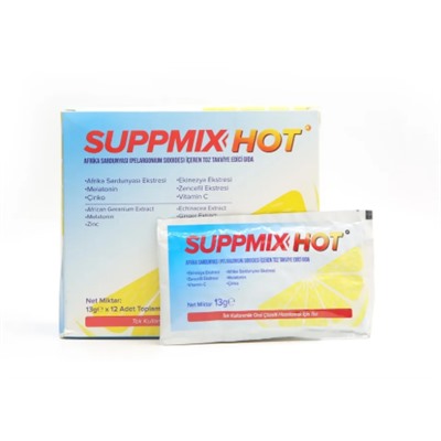 suppmix -hot Саше со вкусом лимона 12 Saşe Витаминный напиток от простуды