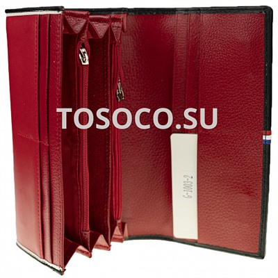 g-1003-2 red.2 кошелек натуральная кожа и экокожа 9х19х2