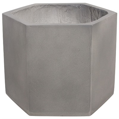 Кашпо Nobilis Marco "Stone graphite Prism" (файберглас), D15хH23 см