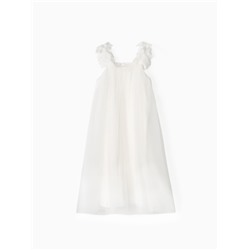 Платье для девочки MINAKU: PartyDress, белое, рост 128 см