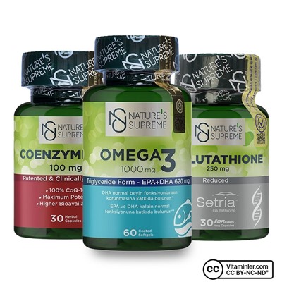 Nature's Supreme Omega 3 Glutathione CoQ10 Set
