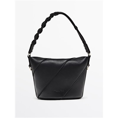 Bolso bandolera piel napa asa trenzada