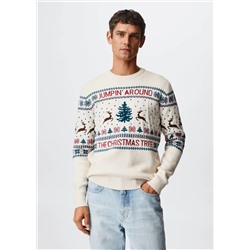 Jersey jacquard navideño -  Hombre | MANGO OUTLET España