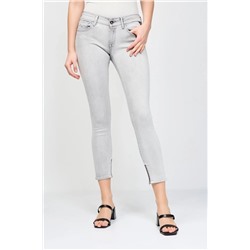 Pantalón skinny fit Luz Ankle Zip - Gris