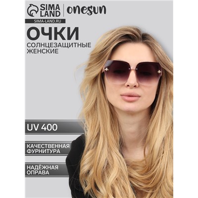 Очки солнцезащитные OneSun, uv 400, дужка 13.5 см, ширина 14 см, линза 5.1×6.4 см