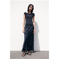 PRINTED MIDI SKIRT