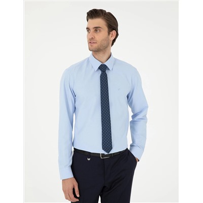 Blue Slim Fit Basic рубашка основная рубашка
