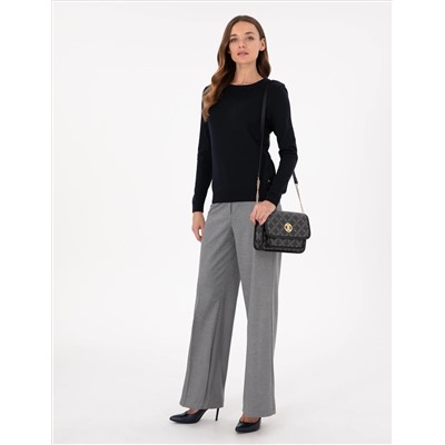 Navy Blue Slim Fit Basic Sweater