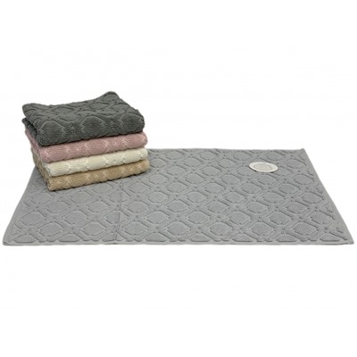 Коврик для ног Карвен TILE 50*80 махра KV 434 acik gri