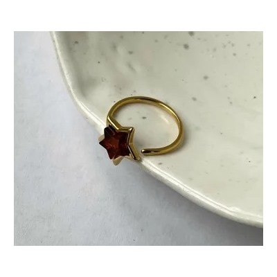 Кольцо серебряное с янтарём R10010ZK