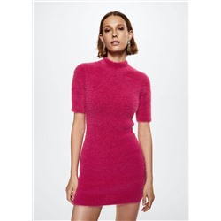 Vestido punto efecto pelo  -  Mujer | MANGO OUTLET España