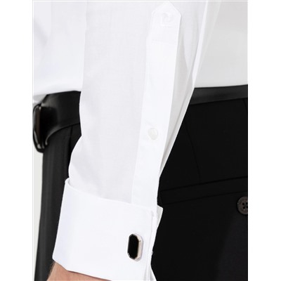 Белый бывший Рубашка для смокинга Slim Fit