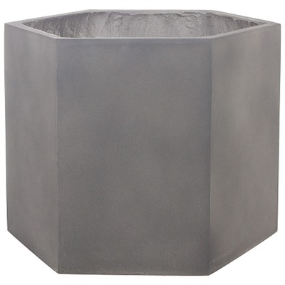 Кашпо Nobilis Marco "Stone graphite Prism" (файберглас), D24хH36 см