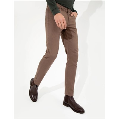 Brown Slim Fit Canvas Bloys