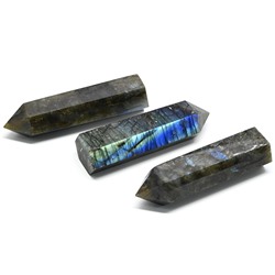 Кристалл из лабрадора "Карандаш" 21*25*85мм, 80-89г