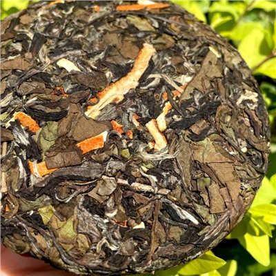 Китайский выдержанный белый чай Chenpi baicha, 100 г, 2018, Фудзянь, блин