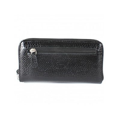 Портмоне женское Croco-ПР-951 натуральная кожа 3 отд,  11 карм,  черный змея (201)  208540