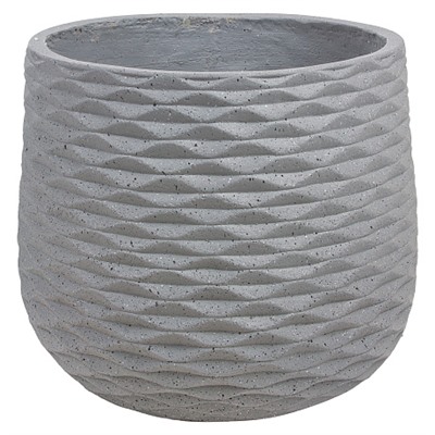 Кашпо Nobilis Marco "Cells graphite Jar" (файберклэй), D40хH35 см