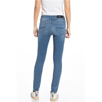 Vaquero skinny fit de tiro alto Luzien - Azul