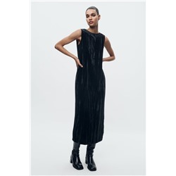 ZW COLLECTION CREASED VELVET DRESS