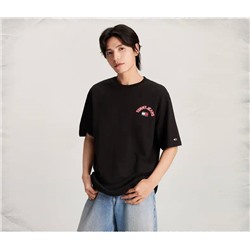 Tomm*y Jean*s мужская футболка с вышитым логотипом бренда, экспорт