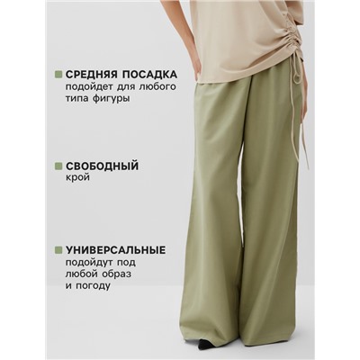 Брюки женские oversize MINAKU: MINAKU: Safari цвет мятный, размер 48