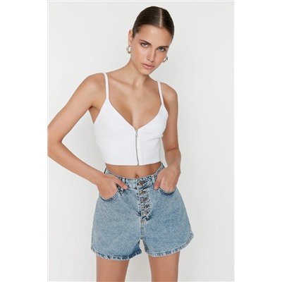 Синие передние джинсовые шорты Twoss22sr00112