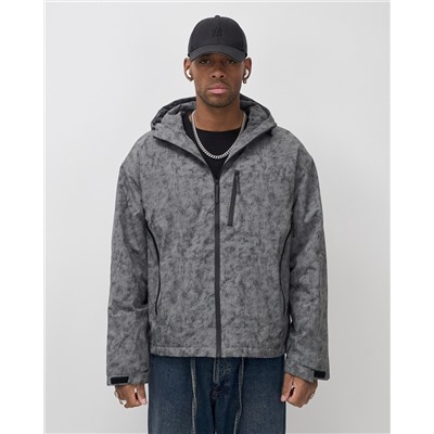 Куртка спортивная мужская весна осень серого цвета 25470Sr