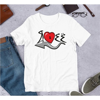 Мужская футболка "Я люблю ее (сердце на замок)" SALE