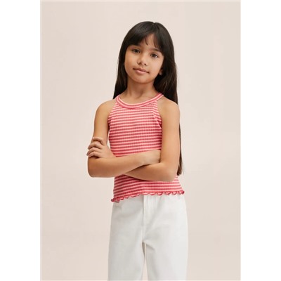 Camiseta cuello halter -  Niña | MANGO OUTLET España