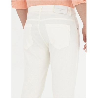 Ecru Slim Fit Jean Pants